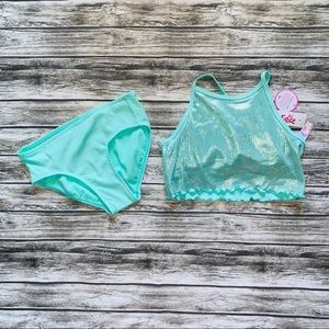 Justice bikini swim set size 10